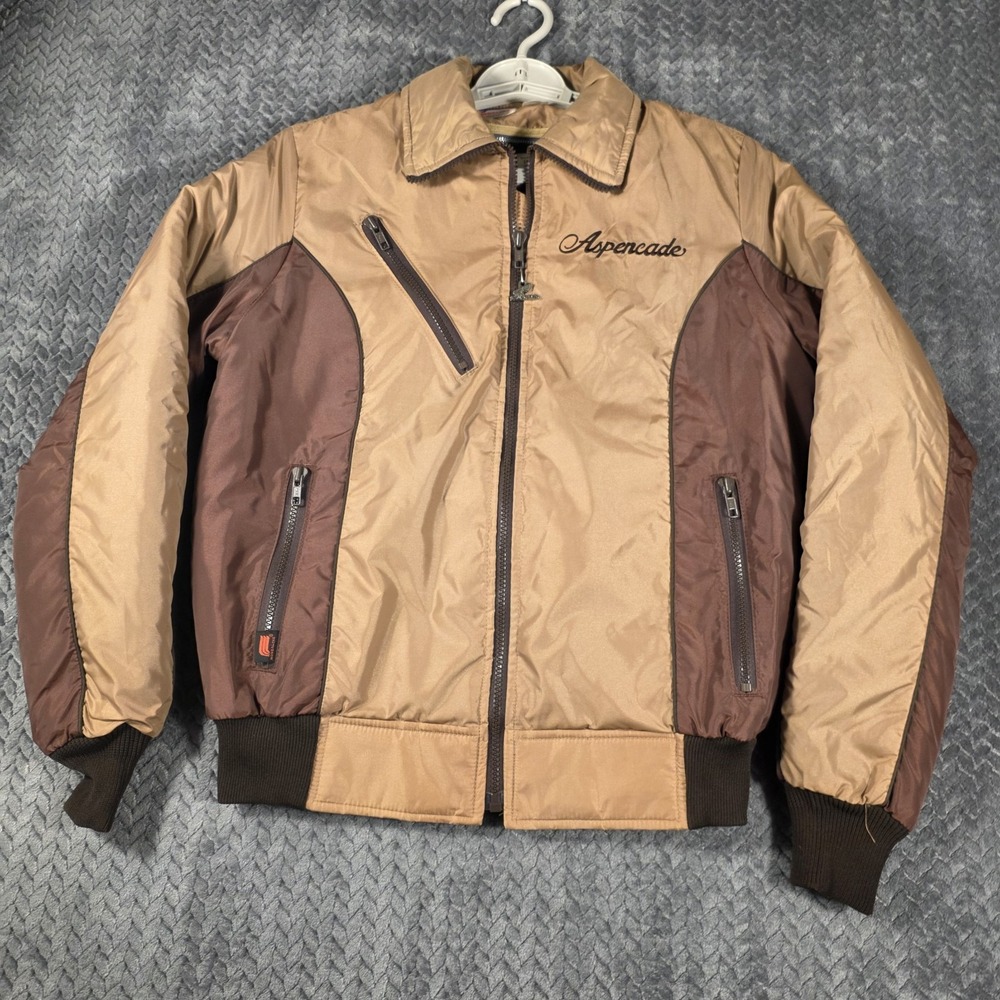 Vintage HondaLine Aspencade Motorcycle Jacket Women's Large Brown Lined USA Made